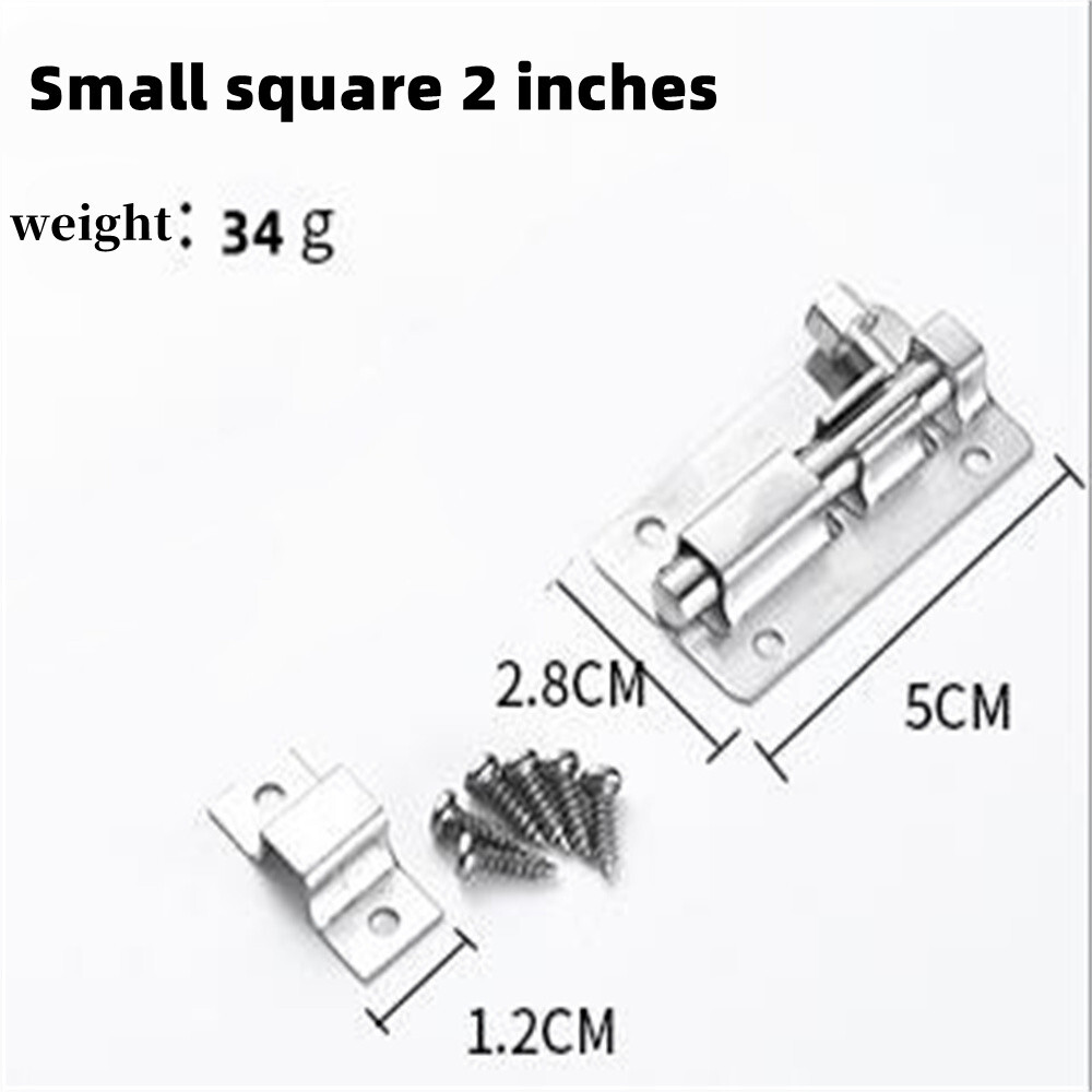 2inch 5 Inches Door Latch Sliding Lock Bolt Latch Hasp Staple Gate Safety Lock A
