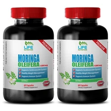 Antioxidant power - MORINGA OLEIFERA - Superfood supplement 2 Bottles 120 Capsul