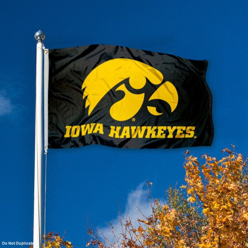University of Iowa Hawkeyes Flag Black Large 3x5 eBay