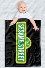 Sesame Street Fleece Baby Blanket, 30"x40", Logo