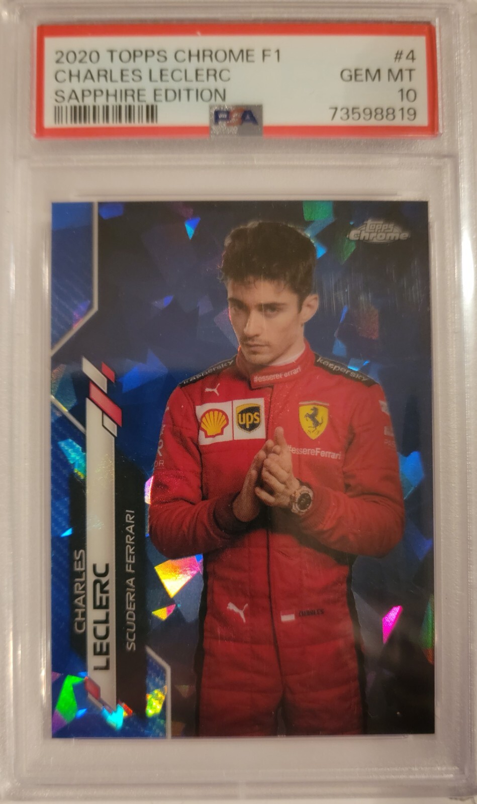 2020 Topps Chrome Formula 1 F1 Sapphire Charles Leclerc Psa 10 