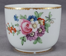 Locre La Courtille French Hand Painted Floral & Gold Sugar Bowl Circa 1773-1824