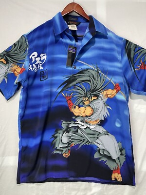 Vintage Haohmaru Shirt Mens Medium Blue DTEK Samurai Showdown