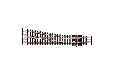 Peco SL-E391F Spur N Code 55 kleiner Radius rechts Elektrofroschspitze