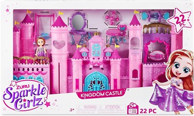 Sparkle Girlz PLAYSET: Dolls & Castle 4.5'' Cupcake Little World - Kingdom Castle