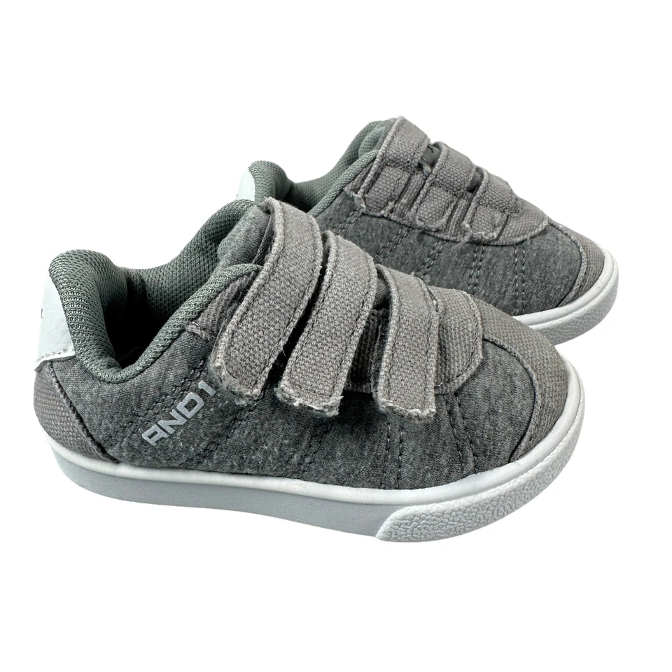 AND1 Zapatillas Niños Niños Talla 4 Gris Lona Tela Escuela Informal Foto 4 de 4