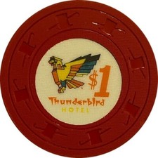 $1 THUNDERBIRD MAURY STEVENS LAS VEGAS CASINO CHIP