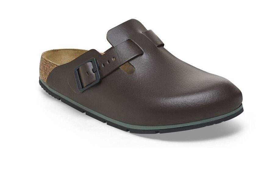 BIRKENSTOCK BOSTON PRO CIABATTA UNISEX IN PELLE NATURALE 1026189 COL JAVA N 40