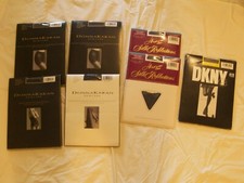 NEW 7 PAIRS WOMENS DONNA KARAN, DKNY, HANES STOCKINGS SIZE SMALL