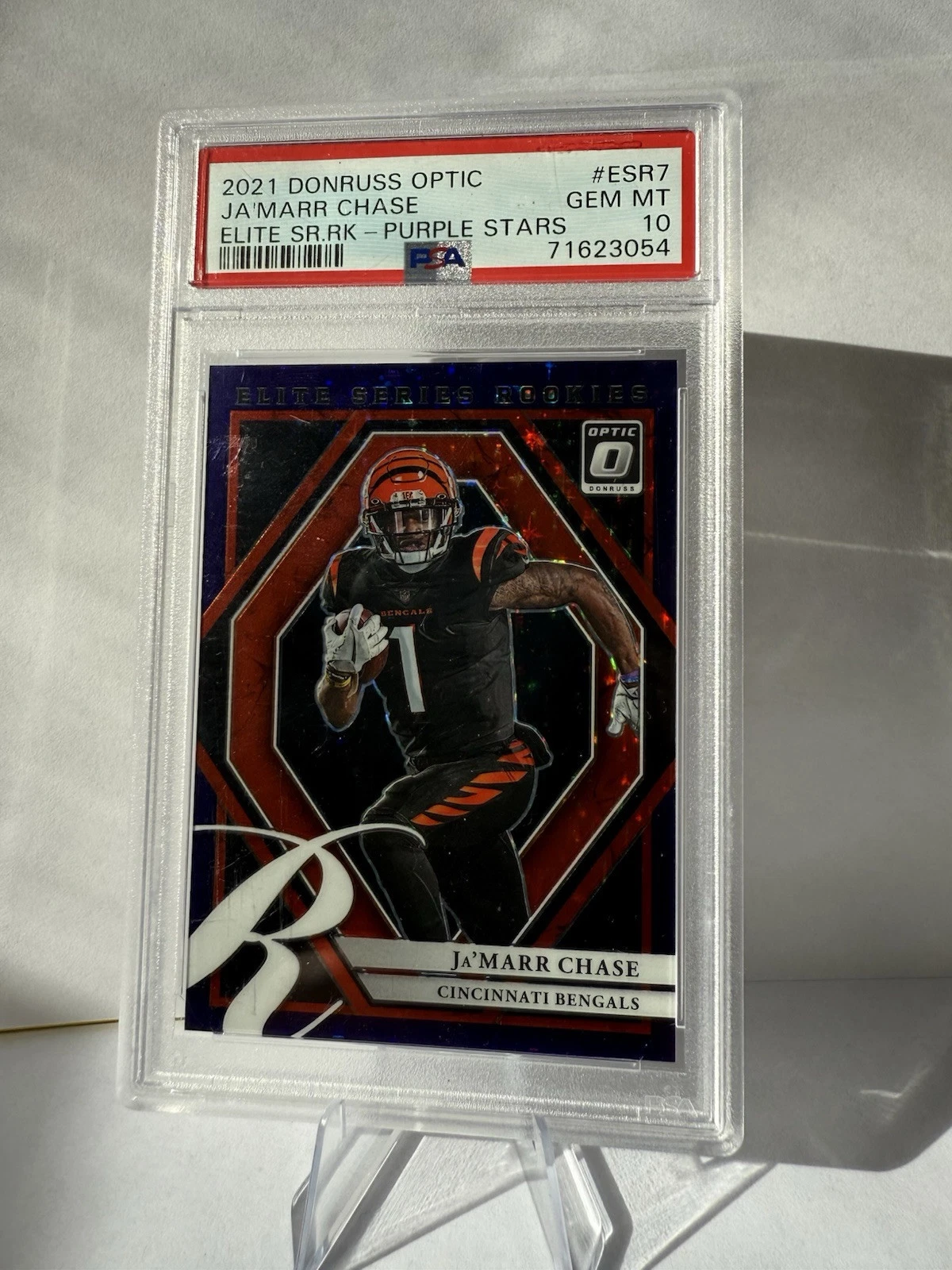 JaMarr Chase Panini Donruss Optic Elite Series Rookies #ESR7 Purple Stars