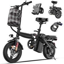 Adult Electric Bike 560W 48V 10Ah Removable Battery Folding Electric Bike 24 MPH