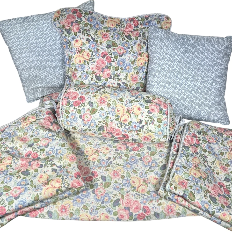 Conjunto de Capa de Edredom Vintage Laura Ashley Sycamore Quartet Floral 7 Peças Tamanho Completo - Imagem 4 de 4