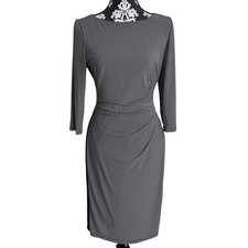 Preppy Career Ralph Lauren Houndstooth Knee Length Minimalist Dress - 8