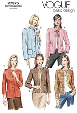 Vogue V7975 Miss/Misses Petite "Chanel-Style" Blazer Jacket Sewing Pattern 6-10