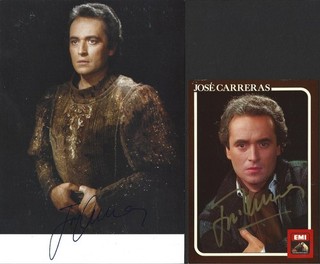 4 AUTOGRAMME VON JOSÉ CARRERAS ( OPERNSÄNGER / TENOR )