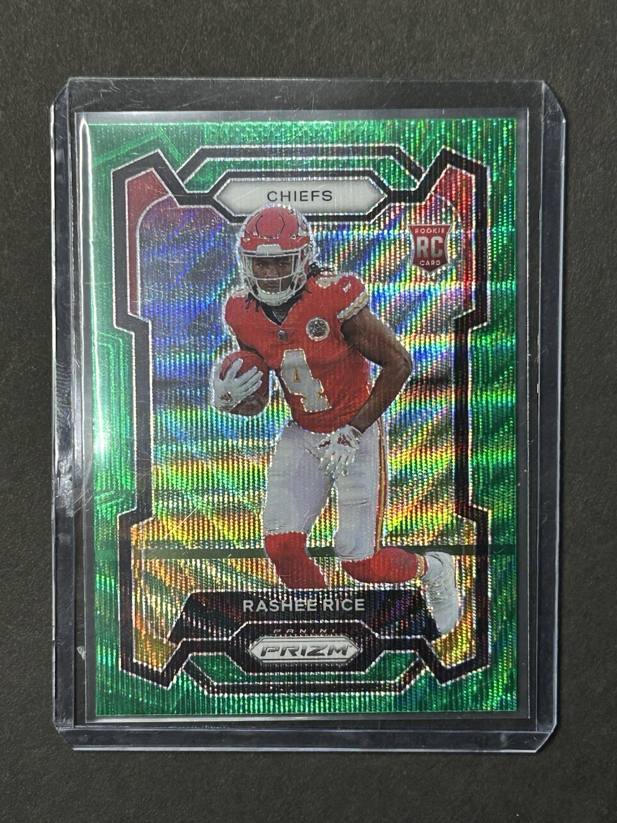 2023 Prizm Rashee Rice #350 Green Wave Prizm Rookie RC Chiefs