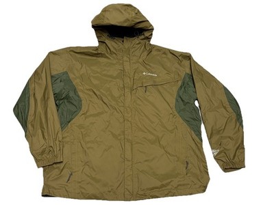 Columbia Omni-Tech Jacket Forest And Olive Green Mens Size XXL Packable Light