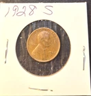 1928 S Lincoln Wheat Cent, Penny, Fine Condition