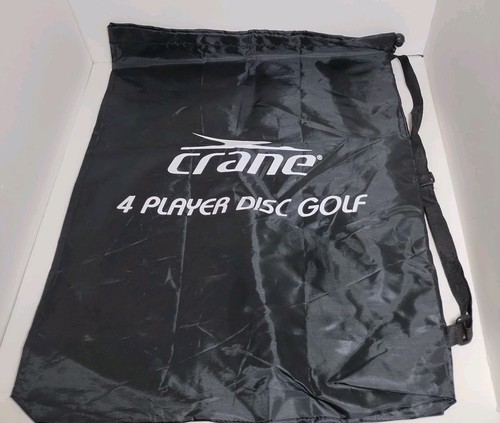 Crane 4 Person Disc Golf Draw String Bag With Adjustable Shoulder Strap Black