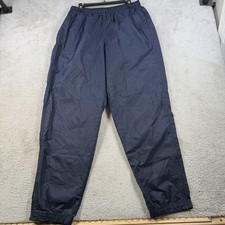Vintage Nike Windbreaker Pants Mens XL Navy Unlined Drawstring Track Silver Tag