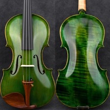 A30 Master Green/Blue Stradivari 1715 Copy Violin 4/4 European Wood Sweet Sound