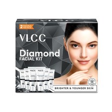 VLCC Diamond Facial Kit 60g Parlour Glow Brightening Facial Kit for Radiant Skin