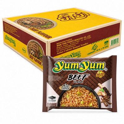 Yum Yum Instant Nudeln Rind 30x60g Vorratspack Halal Laktosefrei Vegan Asia