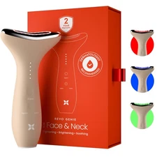 REVO Genie | Face & Neck Beauty Massager with Ultra Powerful LEDs for Wrinkle...