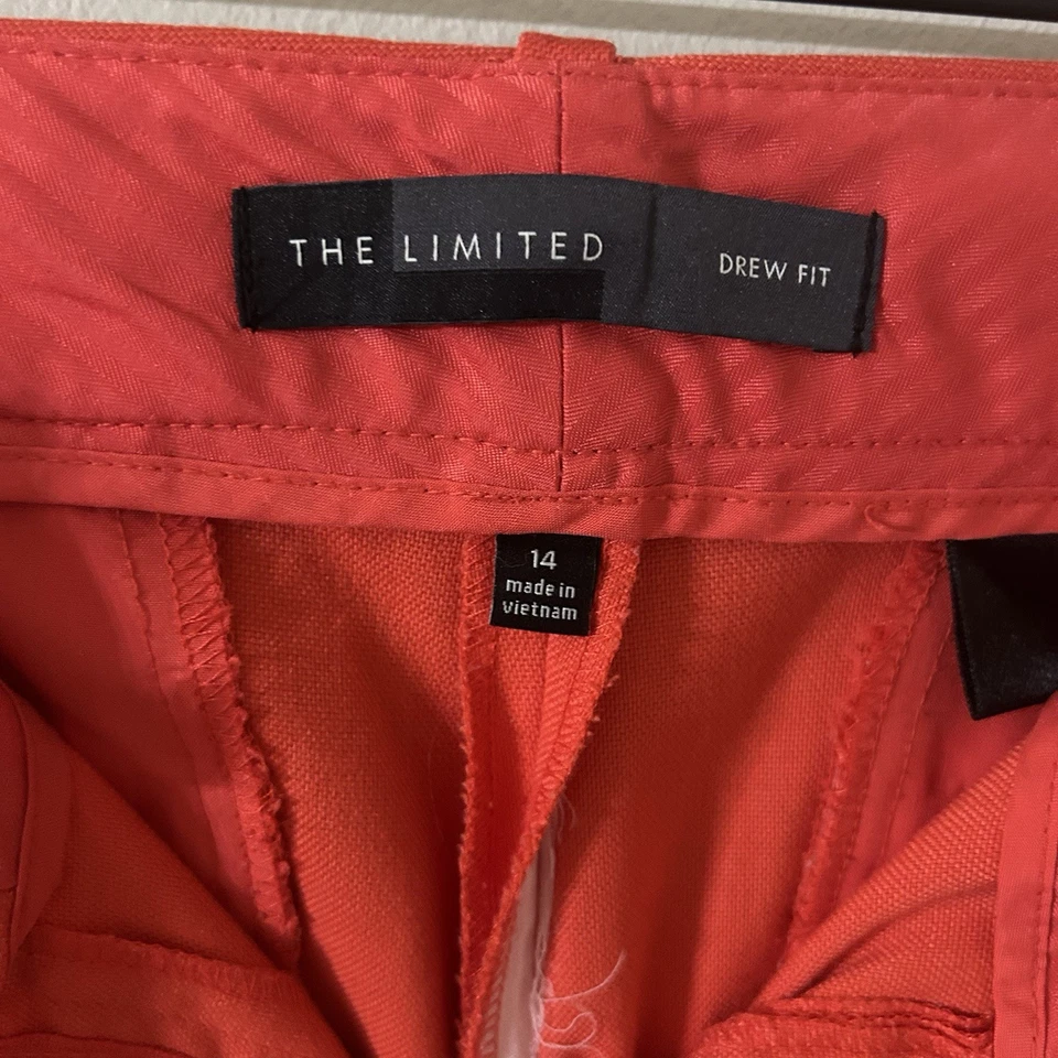 Pantalones de vestir The Limited para mujer talla 14R calce recto tiro medio coral Foto 4 de 4