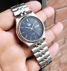 Seiko 1991 Blue Textured Sunburst Dial Retro Rare Vintage 7009 Automatic JDM OEM