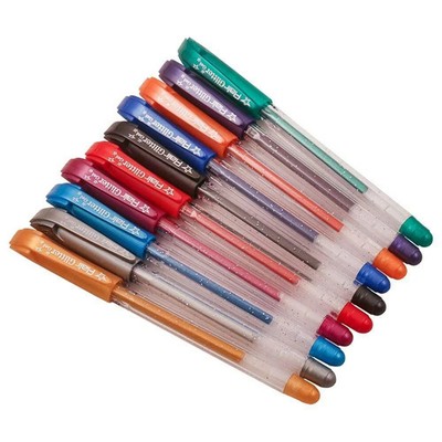 10er Pack FlaorSparkle Glitzer Gelstifte gemischte Farben Schule Büro Kunst Schreiben UK