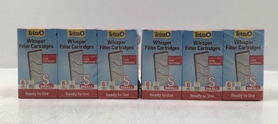 Tetra Whisper Filter Cartridges 6 Pack LOT OF 6 Boxes (36 Total) New & Sealed