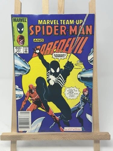 Marvel Team Up #141 - 2nd Black Suit Spider-Man - Marvel -newsstand - (1984)