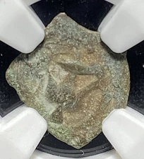 NGC Ch F. Jesus Widows Mite Bible Coin Judaea 103-76 BC AE Prutah, Alex Jannaeus