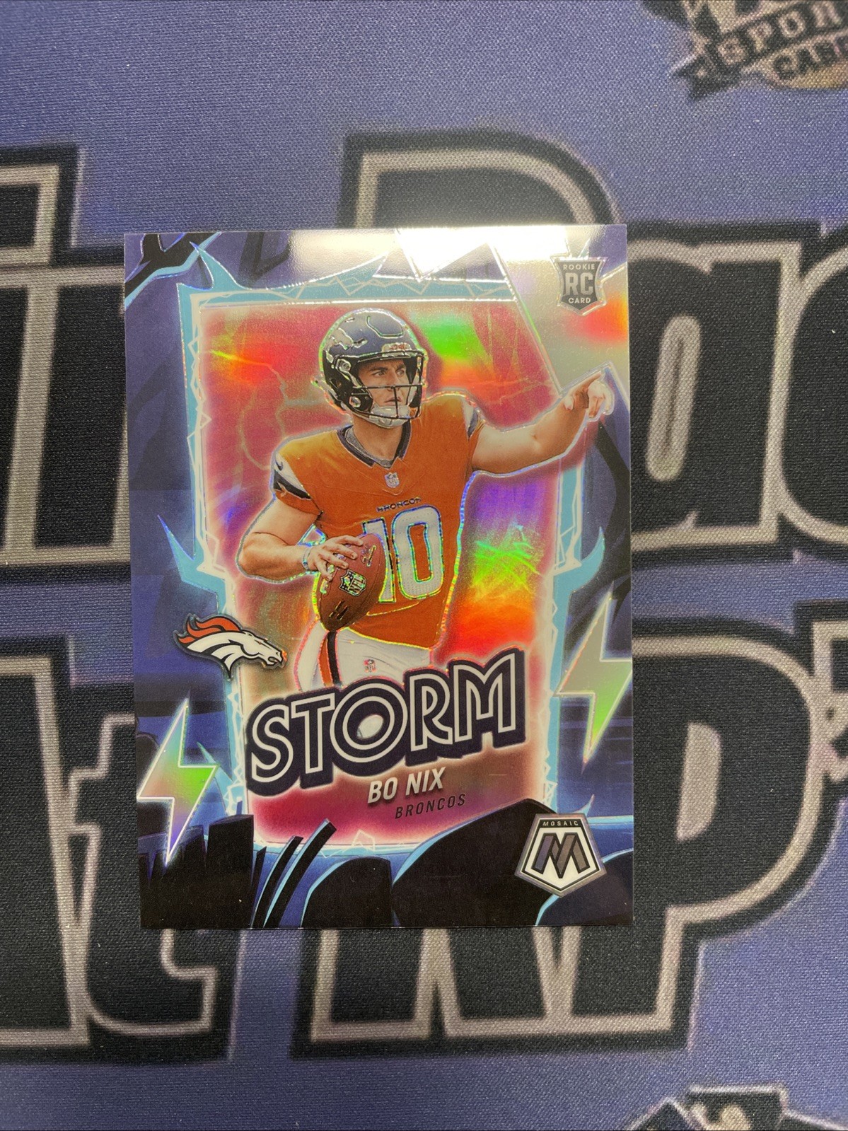 2024 Panini Mosaic - Storm Bo Nix #13 Silver Prizm (RC)