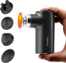 Mini Massage Gun Deep Tissue, Portable Hand Held Massager Gun with Heat, Portabl