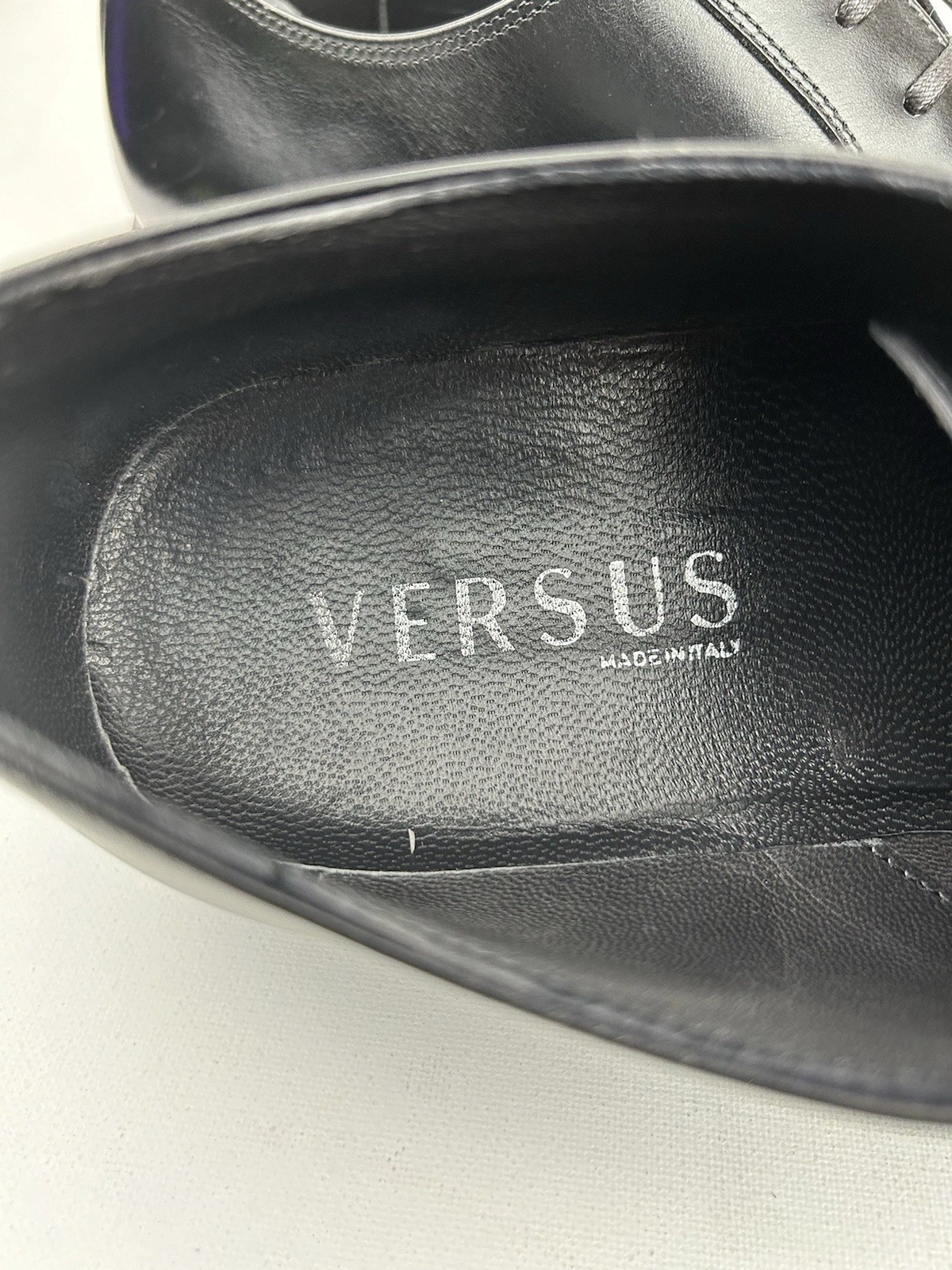 SCARPE ELEGANTI DERBY GROSSE VERSUS VERSACE VINTAGE ANNI 90 UK 7 DA UOMO TAGLIA 8