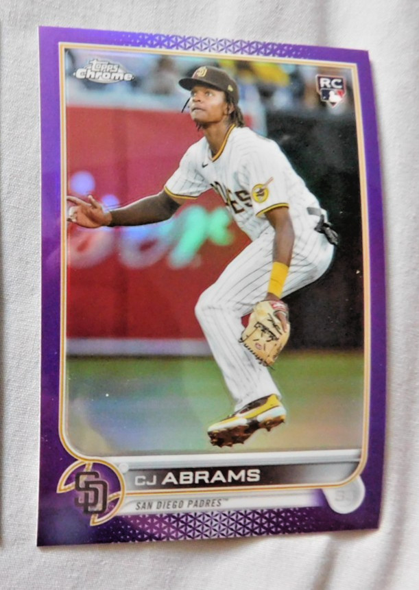 2022 Topps Chrome Update - Purple Refractor  #USC3  CJ Abrams Rookie Mint