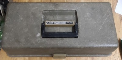 Vintage Flambeau Adventurer 1713 Fishing tackle box 3 Drawer Spoon Hooks Etc