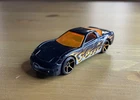 Vintage Hot Wheels 1997 Chevy Corvette Black With Flames Orange Windows Rims