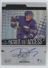 2023-24 Upper Deck Credentials Debut Ticket Access 200/299 Zach Benson Auto 00em