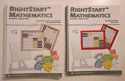 Right Start Math Transition Lessons + Worksheets Homeschool Curriculum Books 