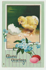 Easter Greetings Chick Tuck s Posted Quebec 1911 Vintage Postcard P20