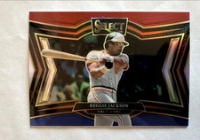 2025 Panini Select - Diamond Level Reggie Jackson #204 Red & Blue Prizm /99