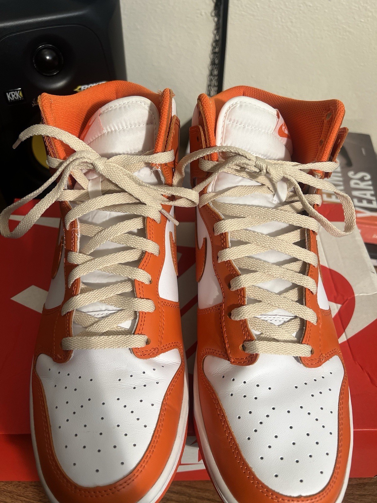 SAOLA Nike Dunk High SIRACUSA taglia 11 ARANCIONE BIANCO