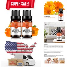 2-Pack Organic Calendula Essential Oil 100 Pure - 10ML for Diffuser Skin Care