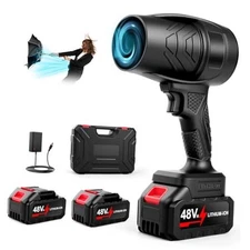 Leaf Blower Cordless Handheld Dust Cleaner, 600000RPM Portable Electric Black