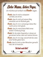 Holzschild 40X30 Cm Mama Papa Hab Euch Lieb Danke Deko Geschenk Holz Schild