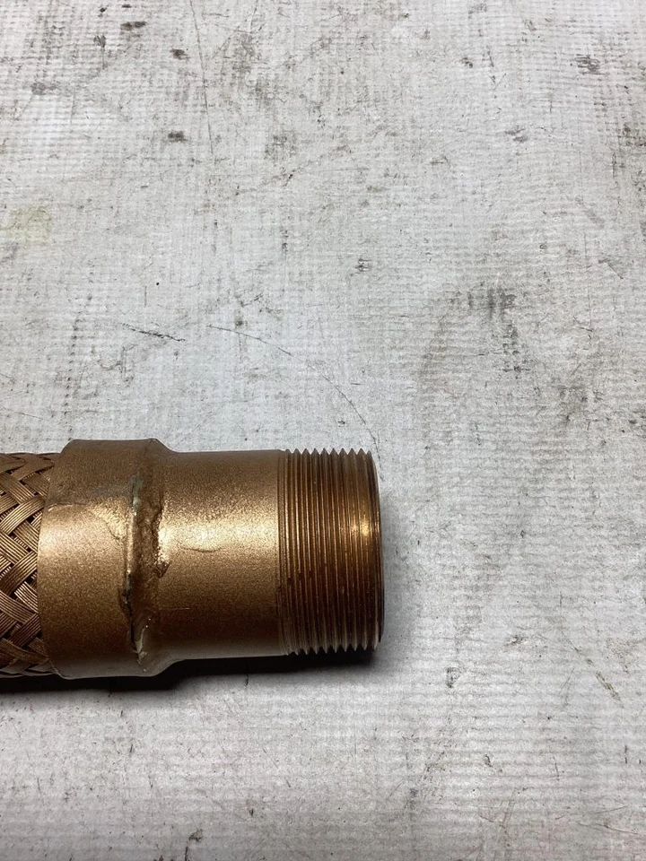 Corrugated Bronze Flex Hose Assembly 12" X 1 1/2" - Image 3 of 4