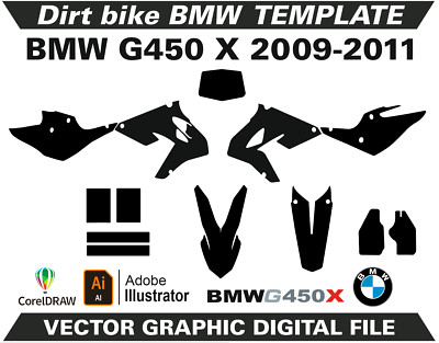 BMW G450X 2009-2011 template Vector Format Ai CDR EPS PDF M141